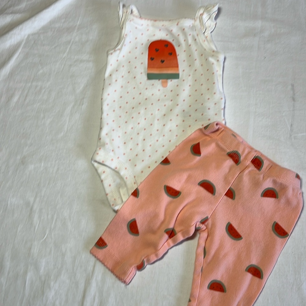 3M Carters summer onesie and pants bundle